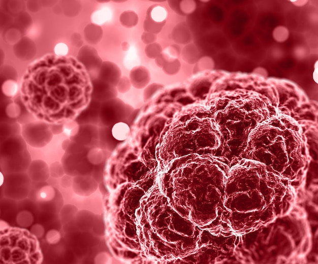 Foto 3d abstrakte viruszellen