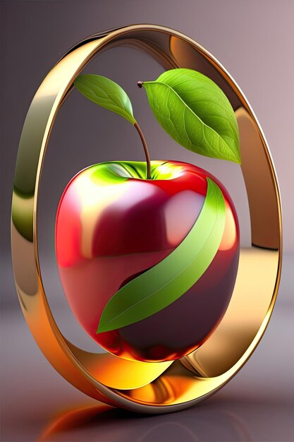 3D abstrakter Apfel