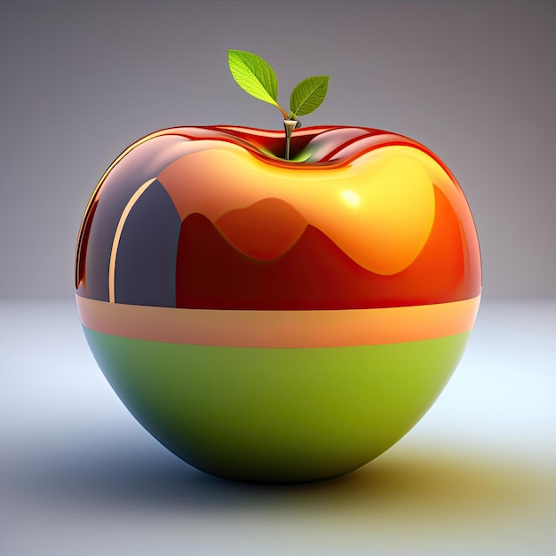 3D abstrakter Apfel