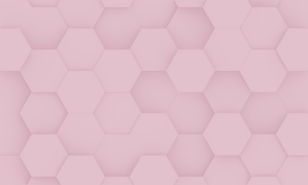 3D abstrakter rosa sechseckiger Hintergrund