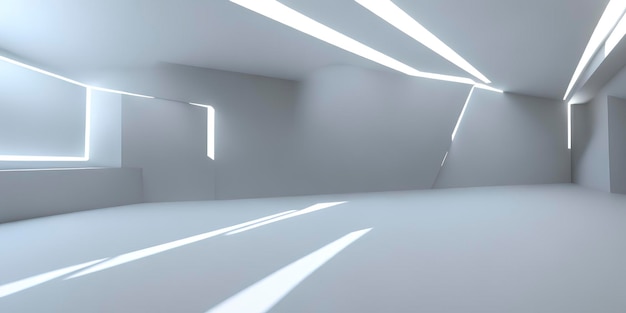 3D abstrakter weißer Raumhintergrund. Produktansicht.