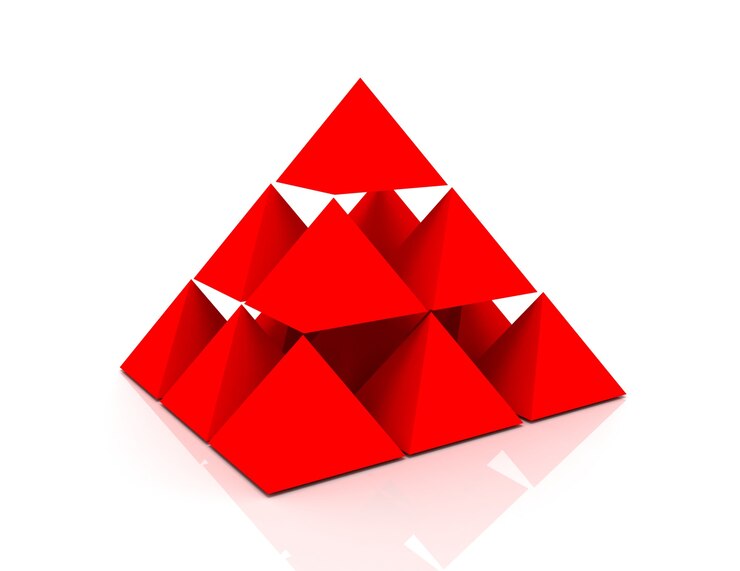 3D abstraktes Pyramidenkonzept