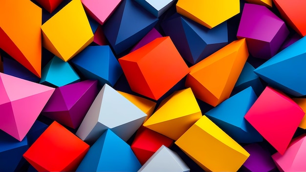 3d abstrato vívido colorido 8k formas de fundo papel de parede computador de mesa