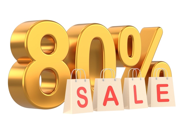 3D achtzig Prozent Verkauf 80 Verkauf Sale-Banner-Dekoration