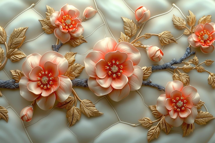 3D de alta decoración de fondo papel de pared 3D de pared estiramiento techo decoración de oro modelo de mandala