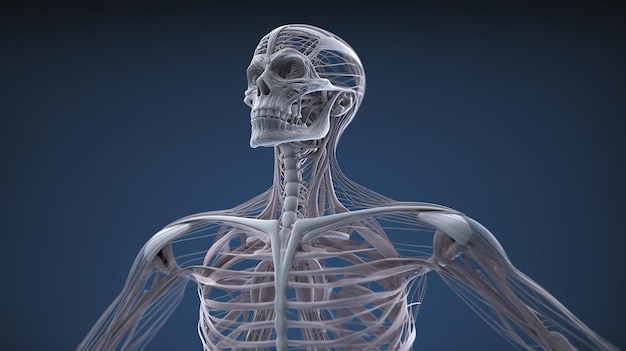 3D-Anatomie des gesamten menschlichen Körpers, erstellt mit generativer KI