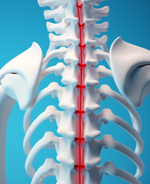 3D-Anatomie-Modell der Wirbelsäule Generative KI