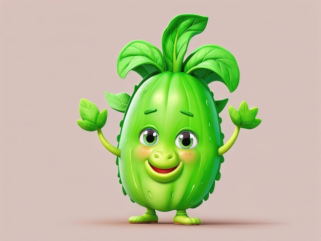 3D_Animation_Style_Random_background_vegetable_mascot