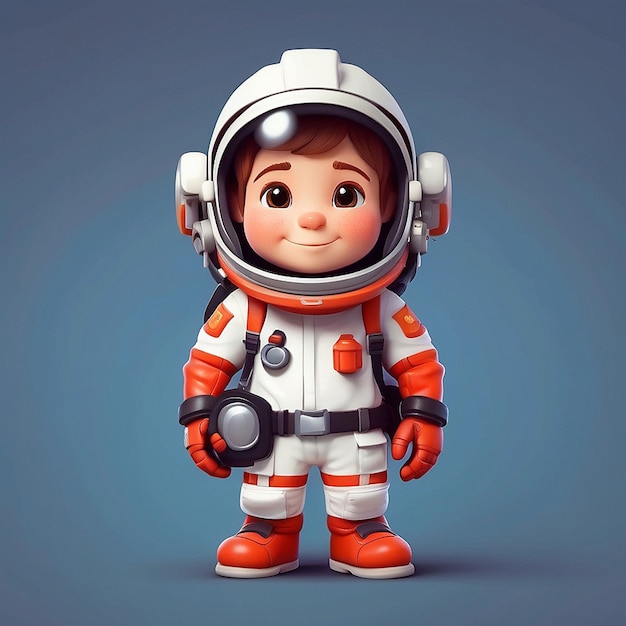 3D-Astronaut-Feuerwehrcharakter