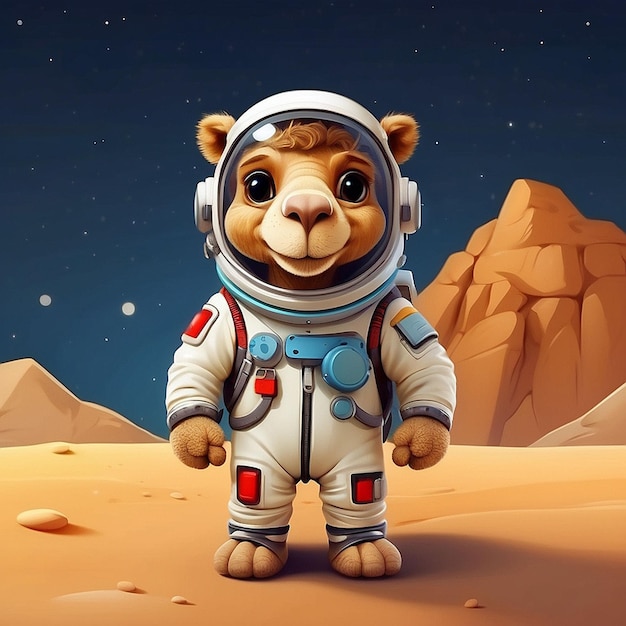 3D-Astronaut-Kamel-Figur