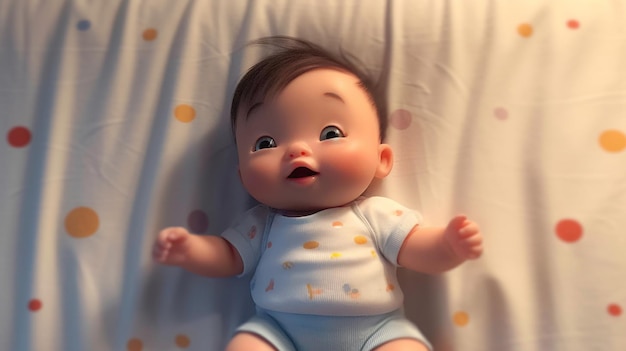 3D-Baby-Kerl, HD 8K-Hintergrundbild, Fotoarchiv