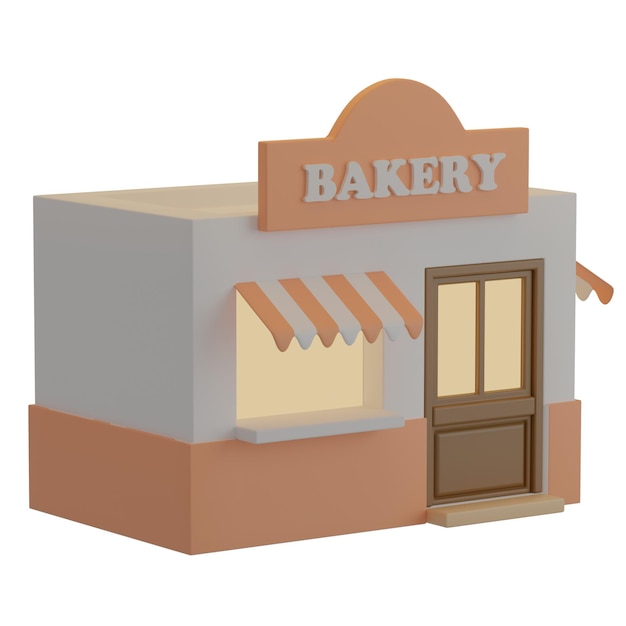 3D-Bäckerei-Illustration