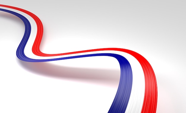 3d Bandera de Croacia 3d ondulada brillante Bandera de la Croacia aislada sobre un fondo blanco Ilustración 3d