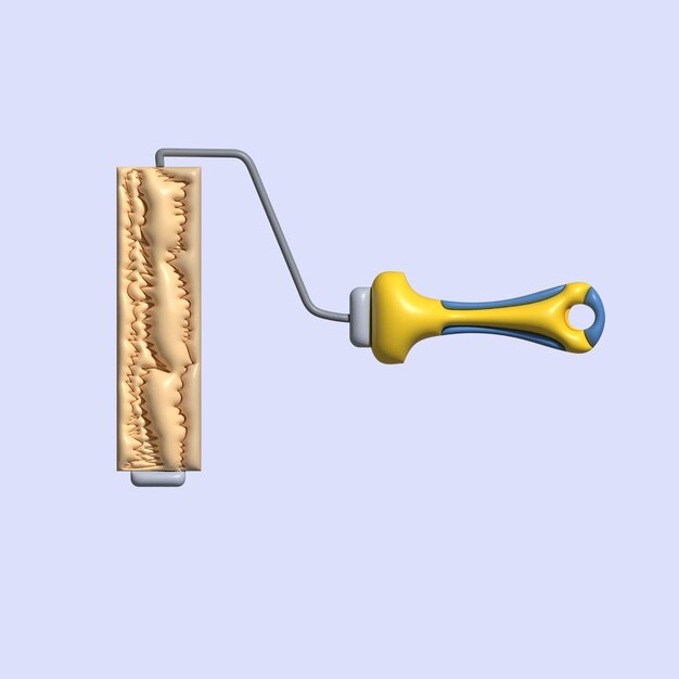 3D-Bauwerkzeug-Asset mit hellem Hintergrund