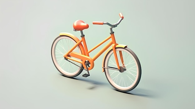 Foto 3d bicycle fundo isolado