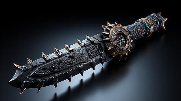 3D-Bild des stilvollen Messers des Königs