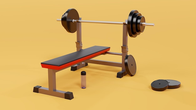 3D-Bild Sportgeräte für Bodybuilding und Sport