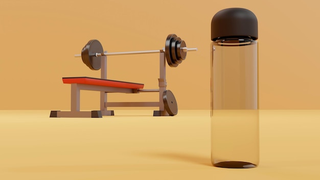 3D-Bild Sportgeräte für Bodybuilding und Sport