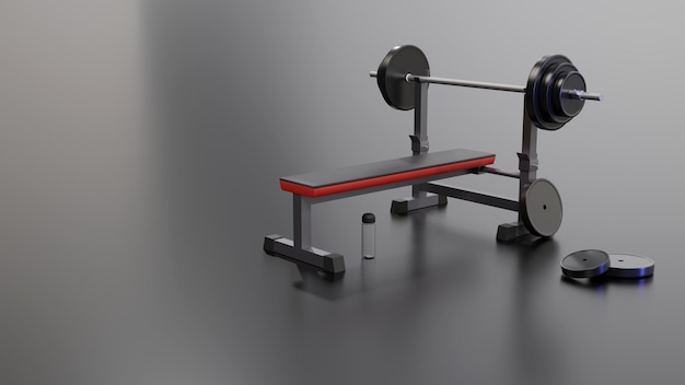 3D-Bild Sportgeräte für Bodybuilding und Sport