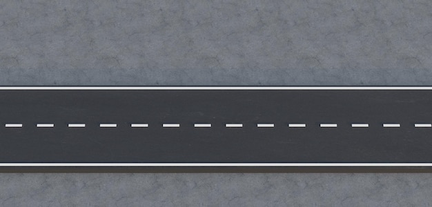 3D-Bild von leerer Straßenoberfläche