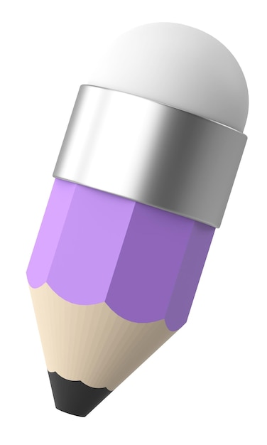 3D- Bleistift 3D-Illustration 3D-Rendering
