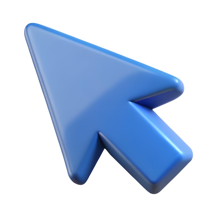 Foto 3d blue cursor icon