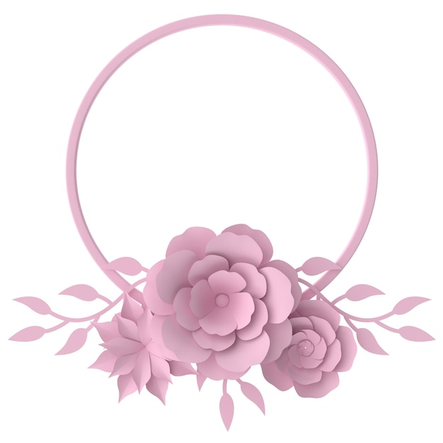 3D-Blume Papierblume 3D-Darstellung