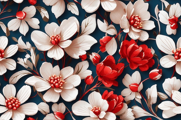 3D-Blumen-Luxus-Hintergrund