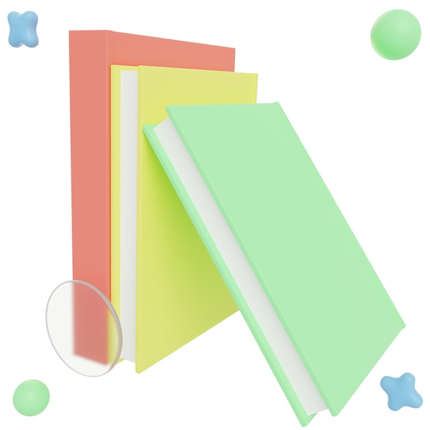 3D-Bücher-Illustration