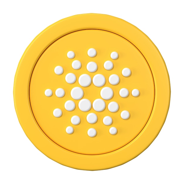 3D Cardano png ADA blockchain icono de criptomoneda finanzas de código abierto