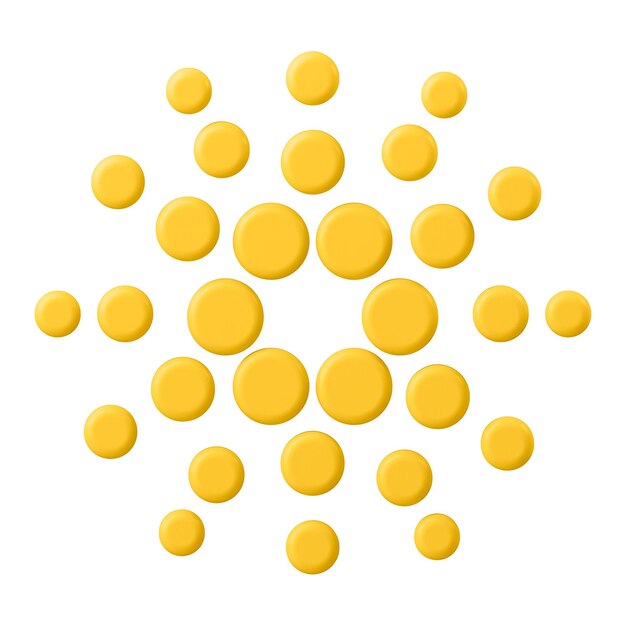 3D Cardano png blockchain icono de criptomoneda finanzas de código abierto
