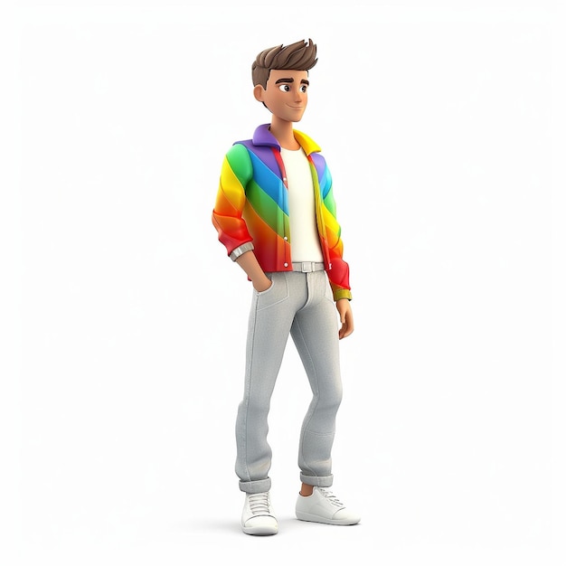 3D-Cartoon-Figur von LGBT