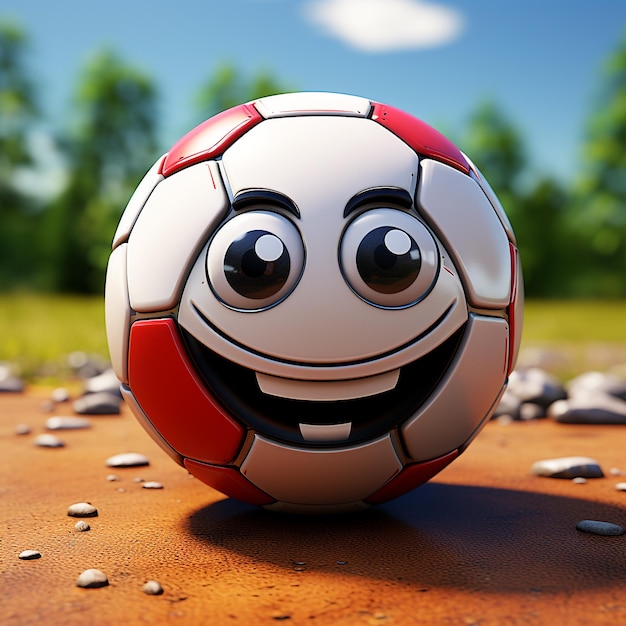 Foto 3d-cartoon-fußball