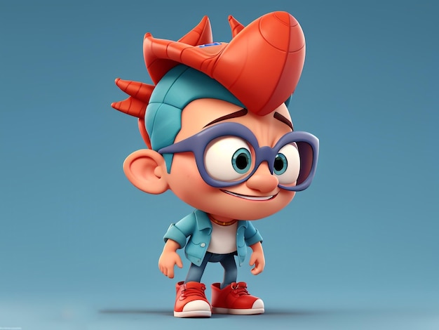 3D-Cartoon-Jungen-Figuren-Modell-Design