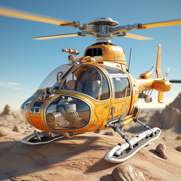 3D-Cartoonist-Helikopter