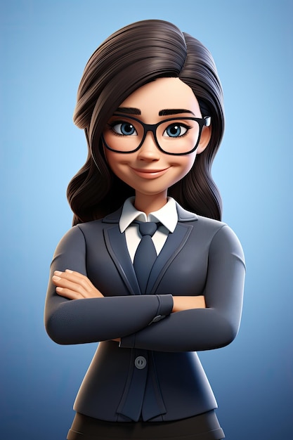 3D-Charakter Geschäftsfrau