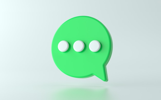 3D-Chat-Symbol-Darstellung