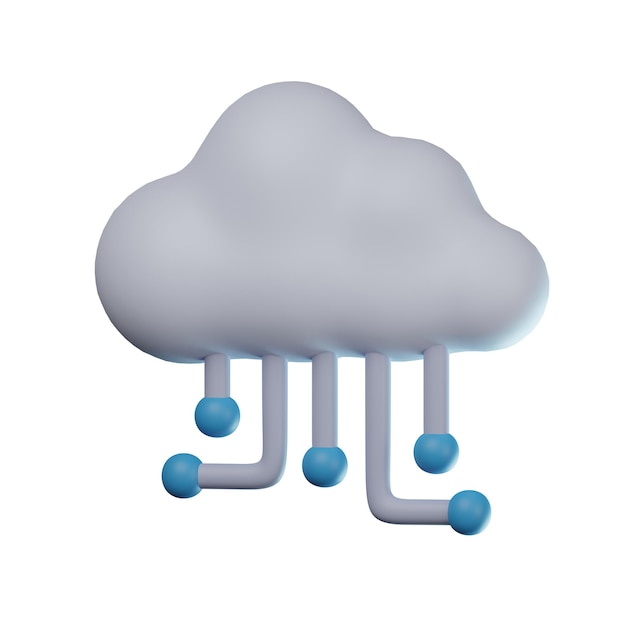 3D-Cloud-Speicher-Illustration