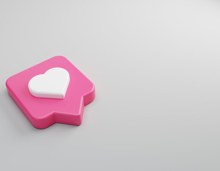 3d como botón rosa yacía sobre fondo gris y piso