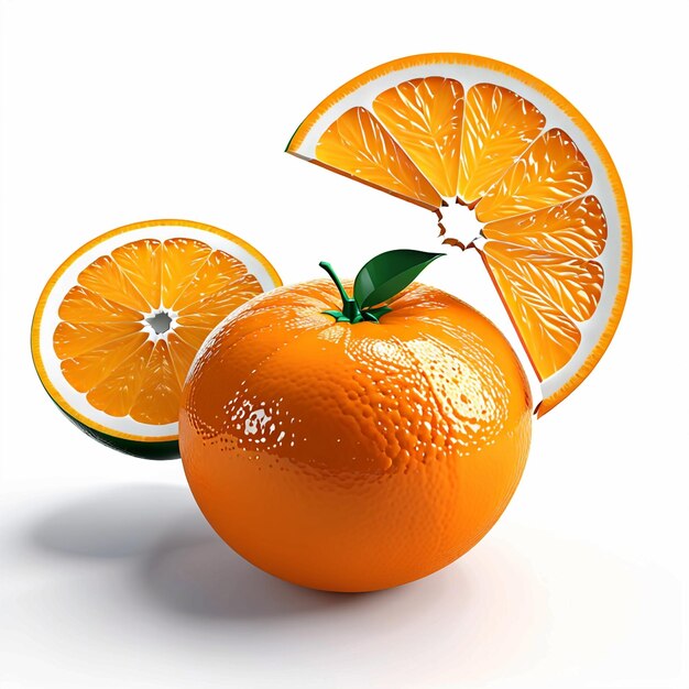 Foto 3d crear una naranja más realista