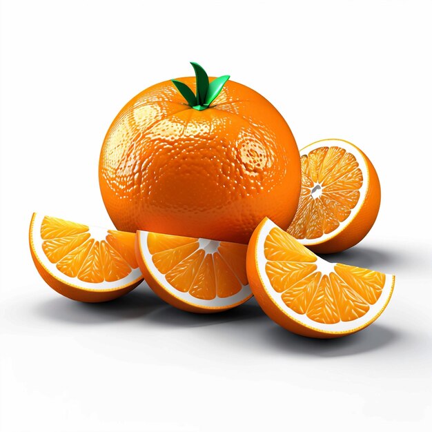 Foto 3d crear una naranja más realista