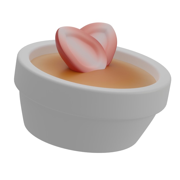 3D-Creme-Brûlée-Illustration