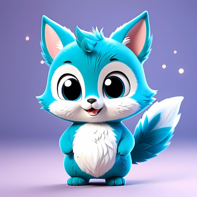 3D-Cute Animals Cartoon 3D-Charaktere Cartoon Tiere Illustration Tiere für Kinder