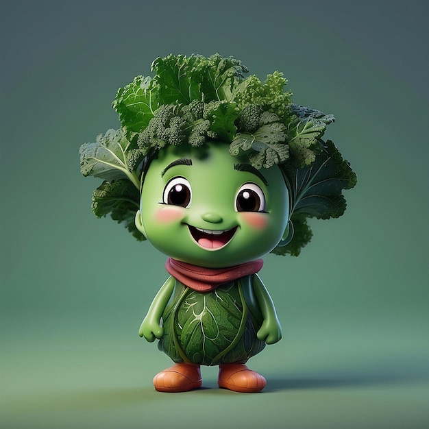 3d-Cute-Kale-Charakter