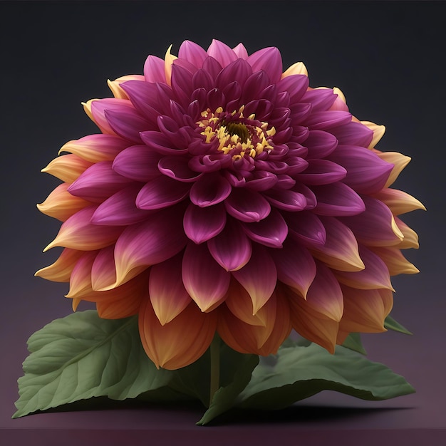 3d Dahlia Flower Gerado por Ai