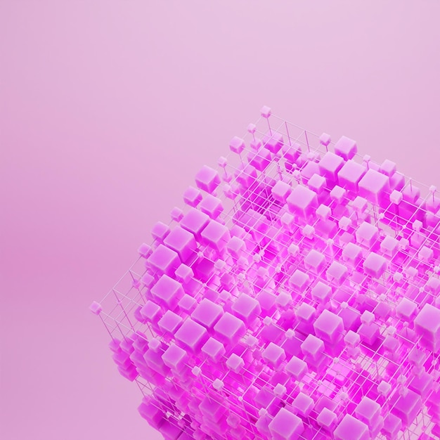 3D-Darstellung abstrakt minimalistischcube Hintergrundbild