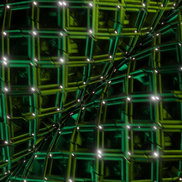 3D-Darstellung abstrakter glänzender Neonlicht bunter futuristischer Tapetenhintergrund