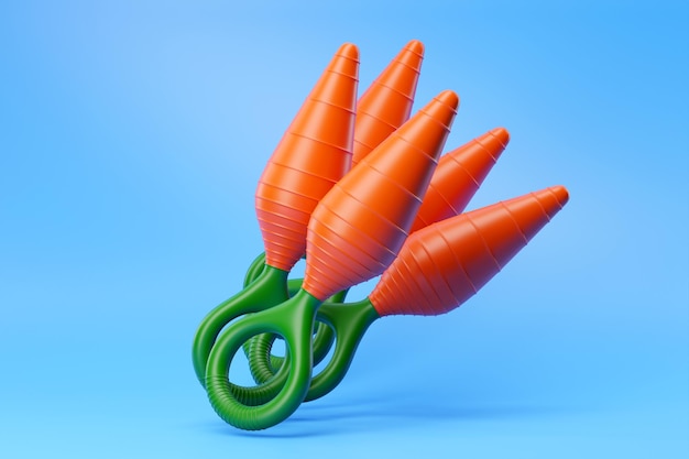 3D-Darstellung Bunte Hintern Analplugs Sexspielzeug auf blauem Hintergrund