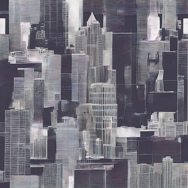 Foto 3d-darstellung der luftaufnahme von chicago mit hohen gebäuden3d-darstellung der luftaufnahme von