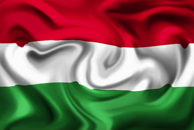 Foto 3d-darstellung der ungarn-flagge